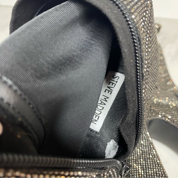 Steve Madden Sultry Rhinestone Thigh High Pointy Toe Platform Heeled Boot 8 1/2 - Picture 14 of 16